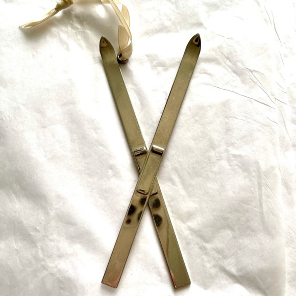 Restoration Hardware Skis Wall Decoration Ornaments Silver